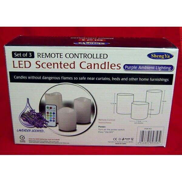 ラスティックLEDキャンドル S・M・Lセット リモコン付 1点 |  | 05