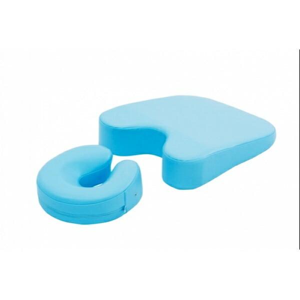 ケアーセット（スロープフェイス+ケアーバスト） うつ伏せ 枕 胸当て枕 日本製 うつ伏せ レザー 施術 クリニック サロン 業務用 シンプル 国産 | 