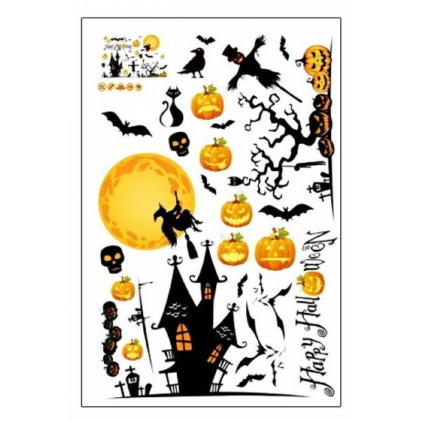 ウォールステッカー ハロウィンパーティー 60×90ｃｍ おしゃれ かわいい 壁シール 北欧 子ども部屋 インテリア 賃貸OK シンプル 模様替え |  | 03