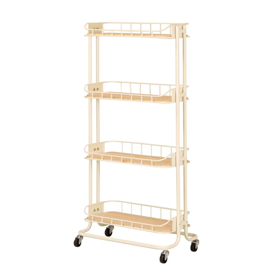 【Mash】BYケージ ラック キッチンワゴン ランドリーワゴン 隙間収納 キャスター付き レトロ 台所 キッチン収納 ネイルワゴン おしゃれ 子供部屋 |  | 01