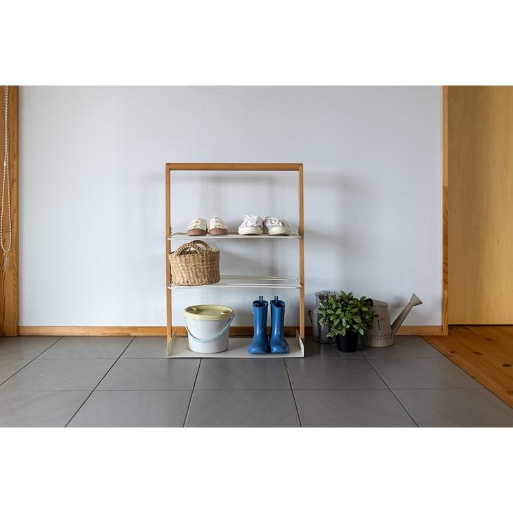 【Mash】LIVエントランスラック シューズラック スリッパラック 玄関収納 省スペース スリム レトロ おしゃれ |  | 02