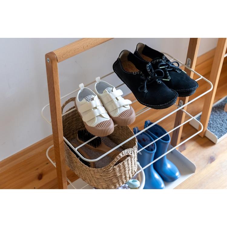 【Mash】LIVエントランスラック シューズラック スリッパラック 玄関収納 省スペース スリム レトロ おしゃれ |  | 03