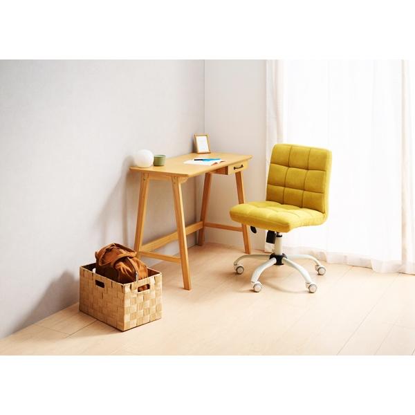 パソコンチェア デスクチェア オフィスチェア キャスター付き アームレス PCチェア 書斎 高さ調整 ベージュ ブラウン マスタード 回る 回転式 おしゃれ モダン | ブランド登録なし | 12