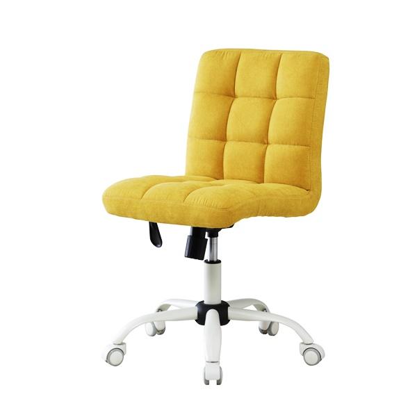 パソコンチェア デスクチェア オフィスチェア キャスター付き アームレス PCチェア 書斎 高さ調整 ベージュ ブラウン マスタード 回る 回転式 おしゃれ モダン | ブランド登録なし | 02