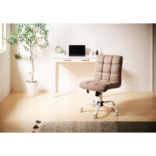 パソコンチェア デスクチェア オフィスチェア キャスター付き アームレス PCチェア 書斎 高さ調整 ベージュ ブラウン マスタード 回る 回転式 おしゃれ モダン | ブランド登録なし | 07