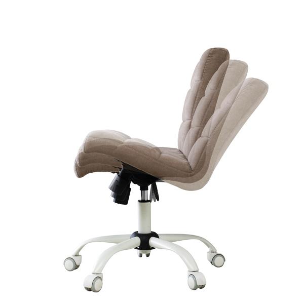 パソコンチェア デスクチェア オフィスチェア キャスター付き アームレス PCチェア 書斎 高さ調整 ベージュ ブラウン マスタード 回る 回転式 おしゃれ モダン | ブランド登録なし | 08