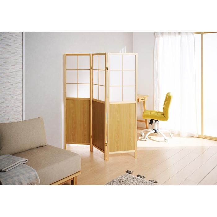 カジュアル パーテーション 衝立 スクリーン 間仕切り 目隠し おしゃれ 木製 半透明 北欧 和モダン ナチュラル ホワイト 木目 完成品 カントリー つい立て | ブランド登録なし | 02