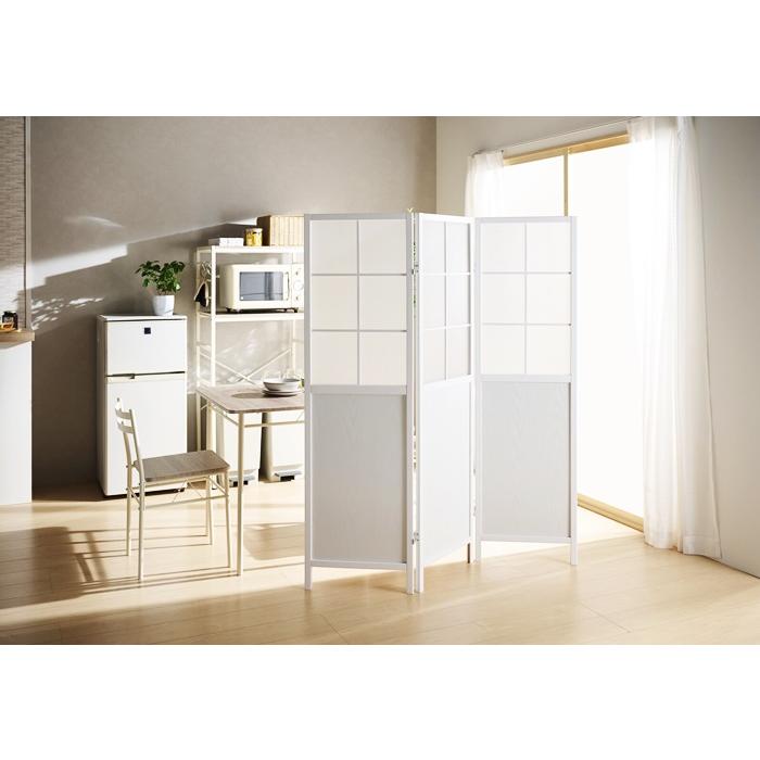 カジュアル パーテーション 衝立 スクリーン 間仕切り 目隠し おしゃれ 木製 半透明 北欧 和モダン ナチュラル ホワイト 木目 完成品 カントリー つい立て | ブランド登録なし | 05