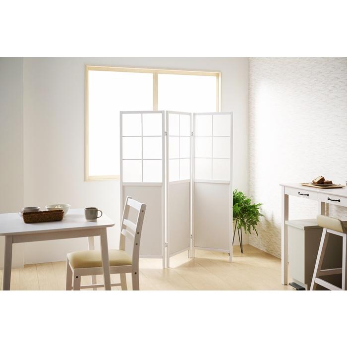 カジュアル パーテーション 衝立 スクリーン 間仕切り 目隠し おしゃれ 木製 半透明 北欧 和モダン ナチュラル ホワイト 木目 完成品 カントリー つい立て | ブランド登録なし | 06