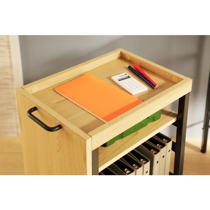 ワゴン デスクワゴン ファイルワゴン 収納ワゴン デスク横 デスクサイド 取っ手 デスク下 おしゃれ デスク収納 ナチュラル おしゃれ 西海岸 モダン 机整理 | ブランド登録なし | 05