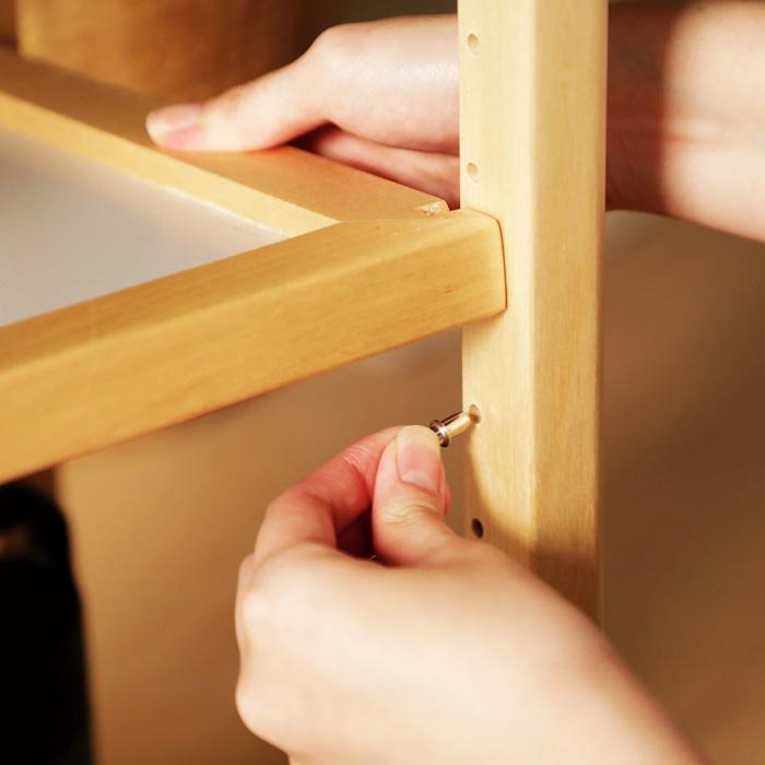 トレーワゴン 3段 幅60cm 引出し付 キッチンワゴン 木製 キッチントレー ブラウン ナチュラル レトロ キャスター付 天然木 北欧 アジアン 和モダン ベッドサイド | ブランド登録なし | 07