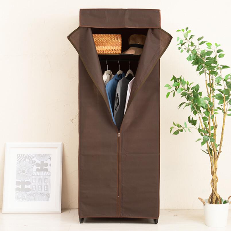 カバー付クローゼットハンガーM 幅62cm ハンガー 収納 布 コート掛け 棚付 帽子収納 衣類収納 クローゼット  衣類 収納 ワードローブ おしゃれ  シンプル |  | 04
