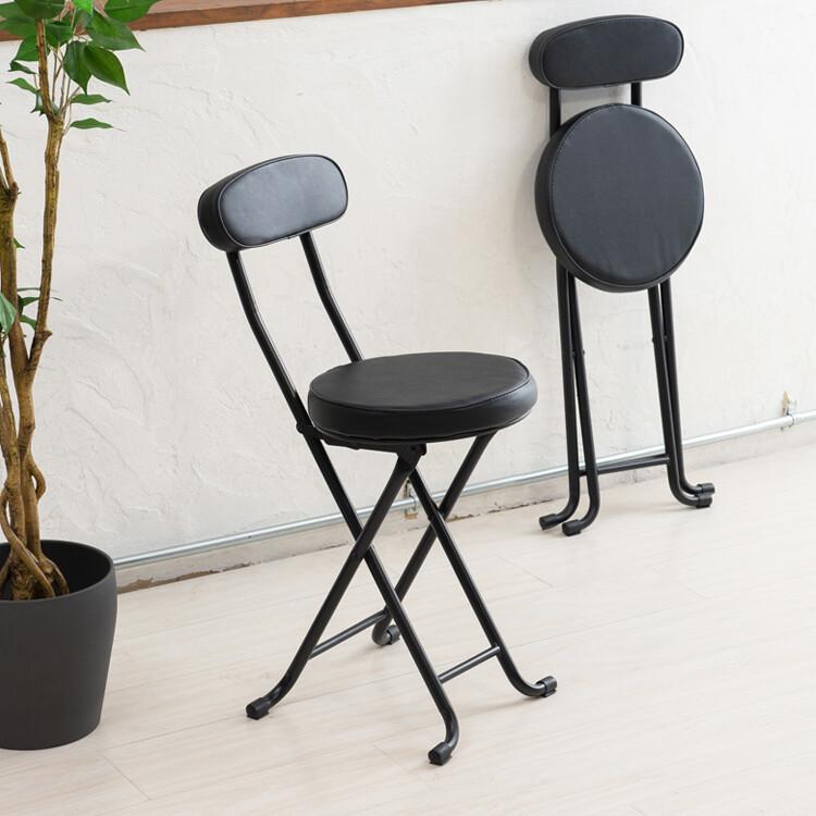 ベースチェア 折りたたみチェア 背もたれ付き 完成品 おしゃれ カウンターチェアー ハイチェアー  いす 椅子 |  | 04