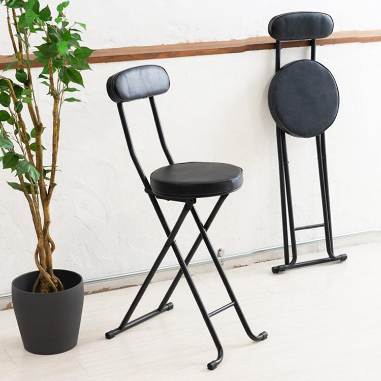 ベースハイチェア 折りたたみチェア 背もたれ付き 完成品 おしゃれ カウンターチェアー ハイチェアー  いす 椅子 |  | 04