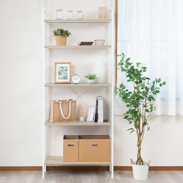 つっぱりラック アクシス/壁面収納/ウォールラック/収納棚/木製/木目/おしゃれ/韓国インテリア |  | 04