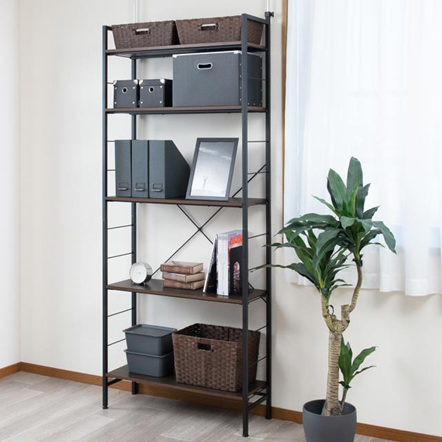 つっぱりラック アクシス/壁面収納/ウォールラック/収納棚/木製/木目/おしゃれ/韓国インテリア |  | 05