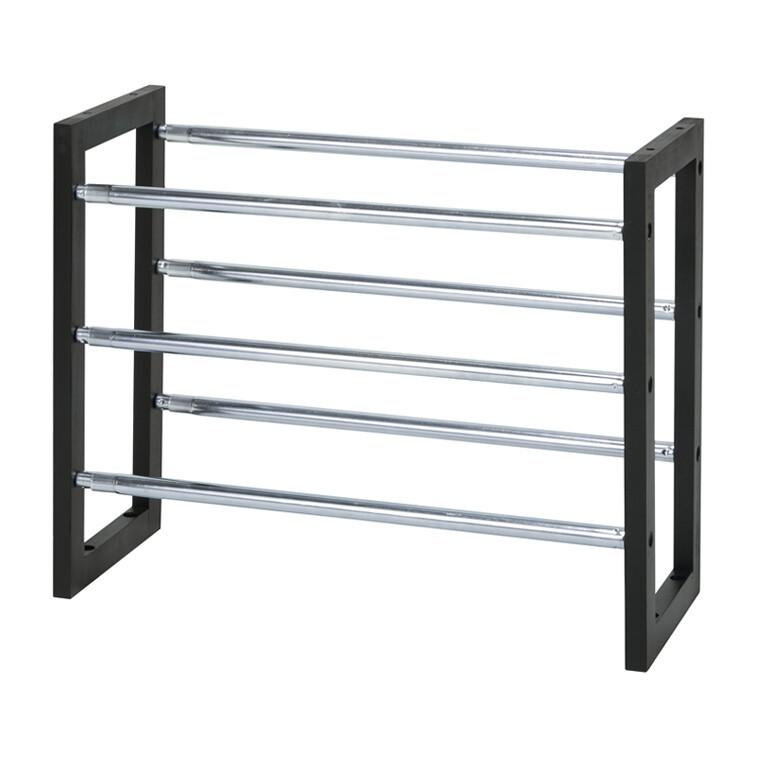 伸縮式シューズラック3段 靴入れ 玄関収納 スリッパ ラック コンパクト エントランス スリム 省スペース 棚 |  | 07