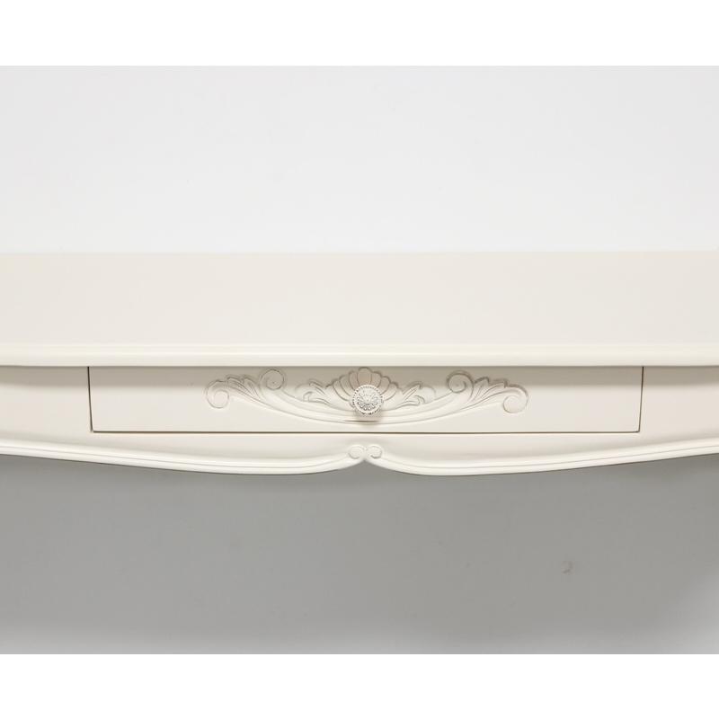 コモ カウンターテーブル ホワイト 幅135cm 木製 コンソールテーブル デスク アンティーク 猫脚 クラシック テーブル ダイニング 作業台 ワークデスク 収納 |  | 03