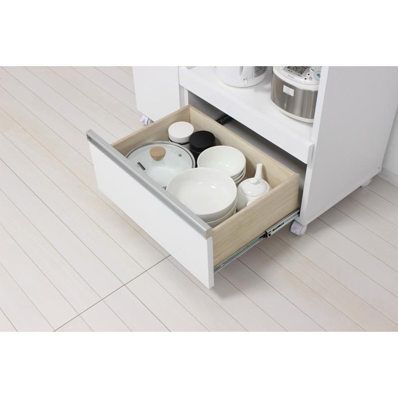 カウンターレンジワゴン キッチンカウンター キャスター付き コンセント付き 炊飯器 ポット レンジワゴン 完成品 シンプル スライドスレール キッチン収納 |  | 05
