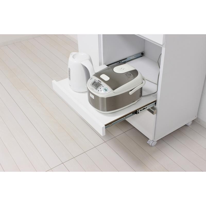 カウンターレンジワゴン キッチンカウンター キャスター付き コンセント付き 炊飯器 ポット レンジワゴン 完成品 シンプル スライドスレール キッチン収納 |  | 06