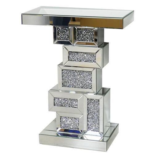 ミラーコンソールテーブル ミラー 飾り棚 ミニテーブル おしゃれ エレガント 高級感 かがみ 鏡 玄関 スリム アンティーク | 