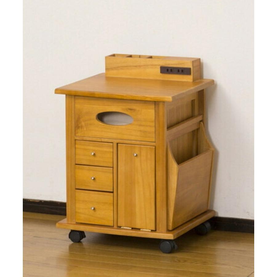 すっ桐ナイトワゴン サイドテーブル コンセント付き キャスター付き 大容量 収納 木製 ナイトテーブル ソファ横 ベッド横 ミニテーブル おしゃれ |  | 01