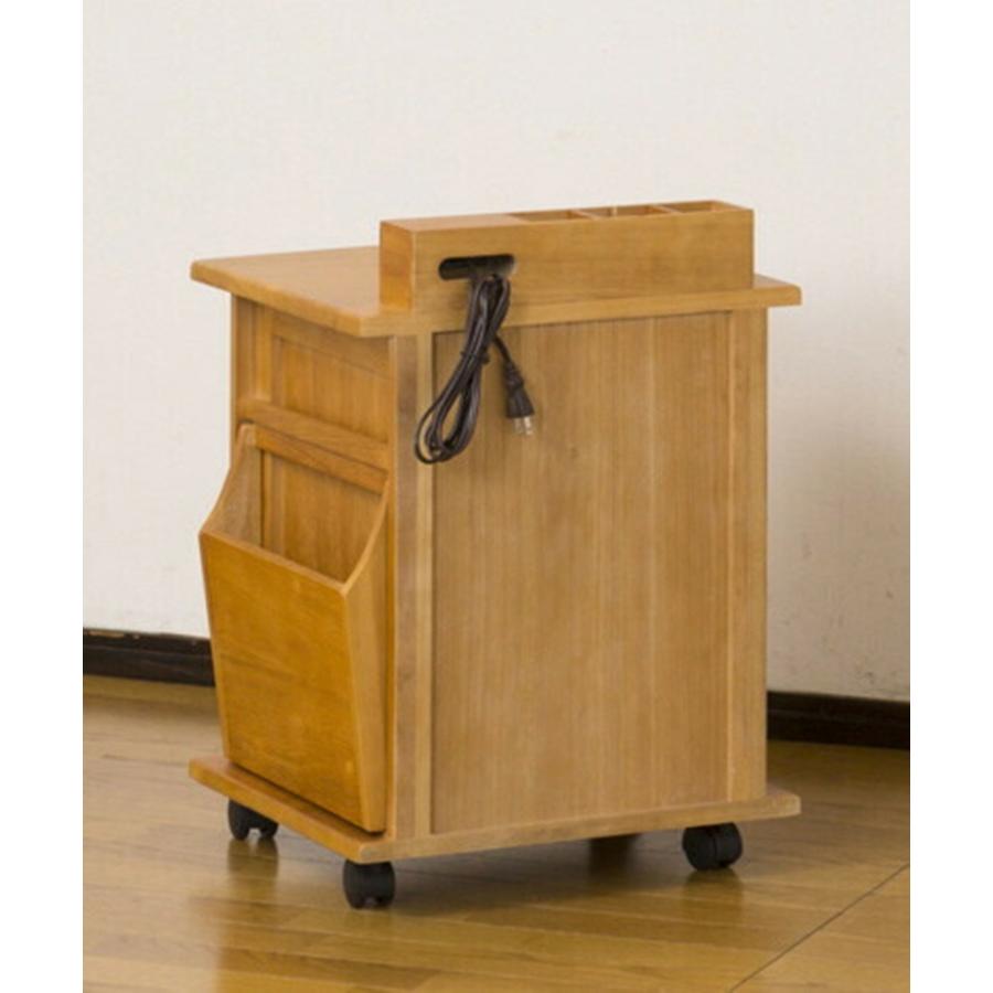 すっ桐ナイトワゴン サイドテーブル コンセント付き キャスター付き 大容量 収納 木製 ナイトテーブル ソファ横 ベッド横 ミニテーブル おしゃれ |  | 07