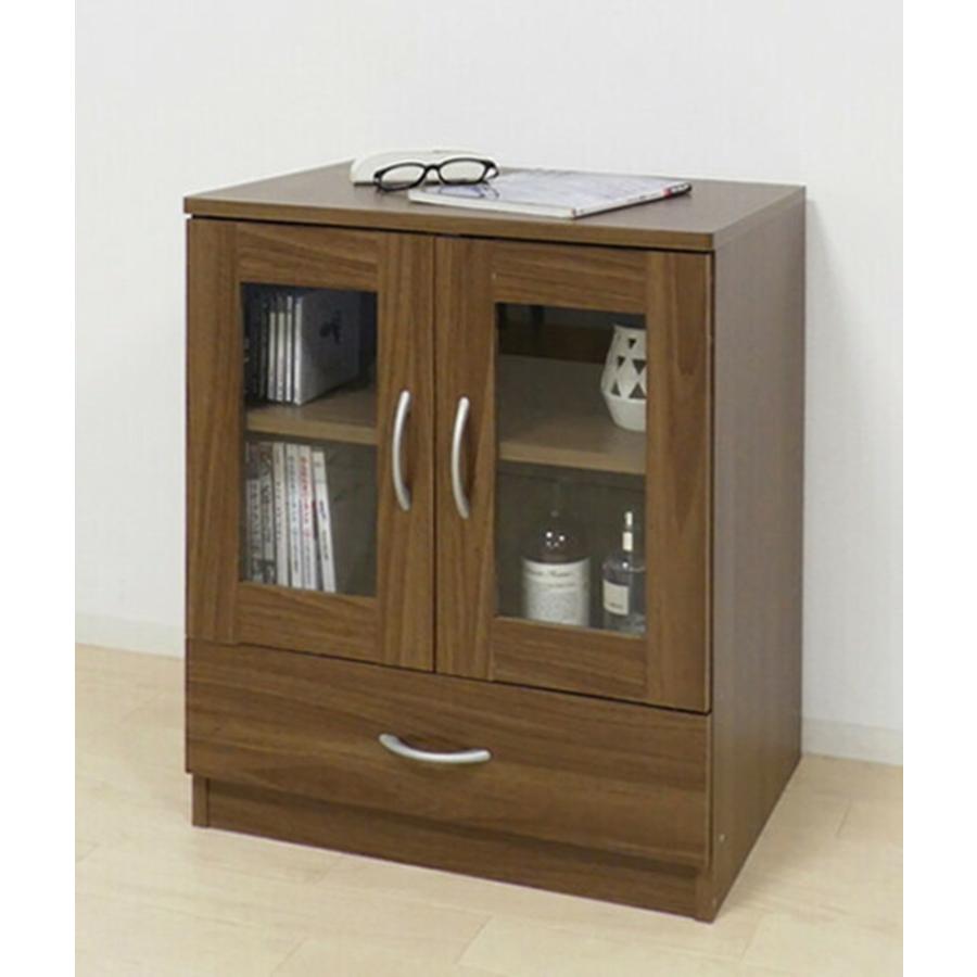 ブルームキャビネット ウォルナット 幅60cm 木目 リビング収納 キッチン 食器棚 ディスプレイ ガラス扉 引き出し 収納 収納棚 大容量 サイドボード 本棚 |  | 01