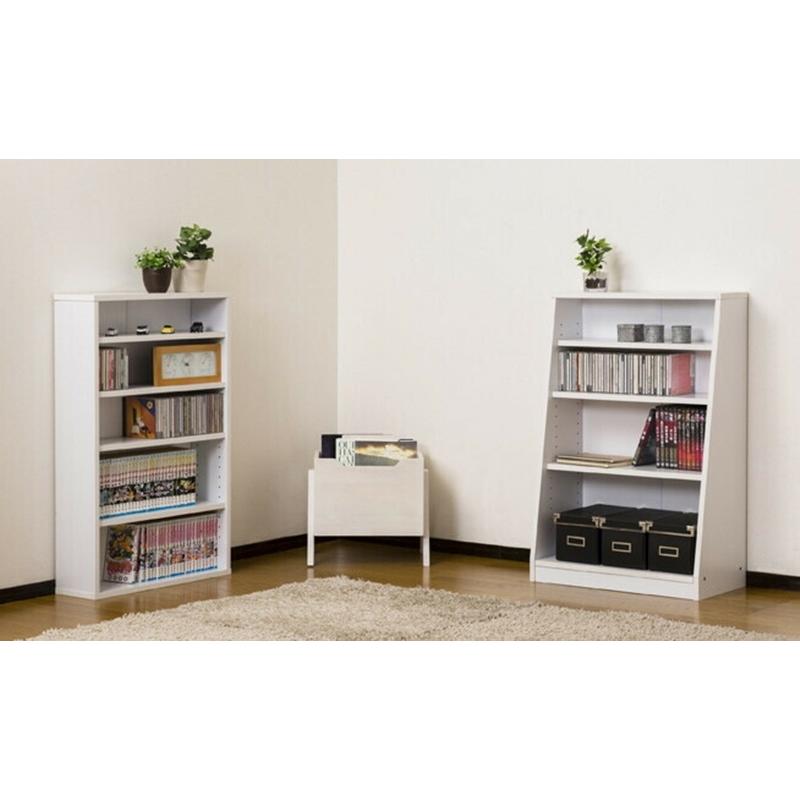 大容量ホームシェルフ 幅60cm ホワイト 本棚 ハイタイプ 大容量 スリム オープン 収納棚 コミックラック 書棚 ブックシェルフ 木製ラック CD DVD 文庫本収納 |  | 06