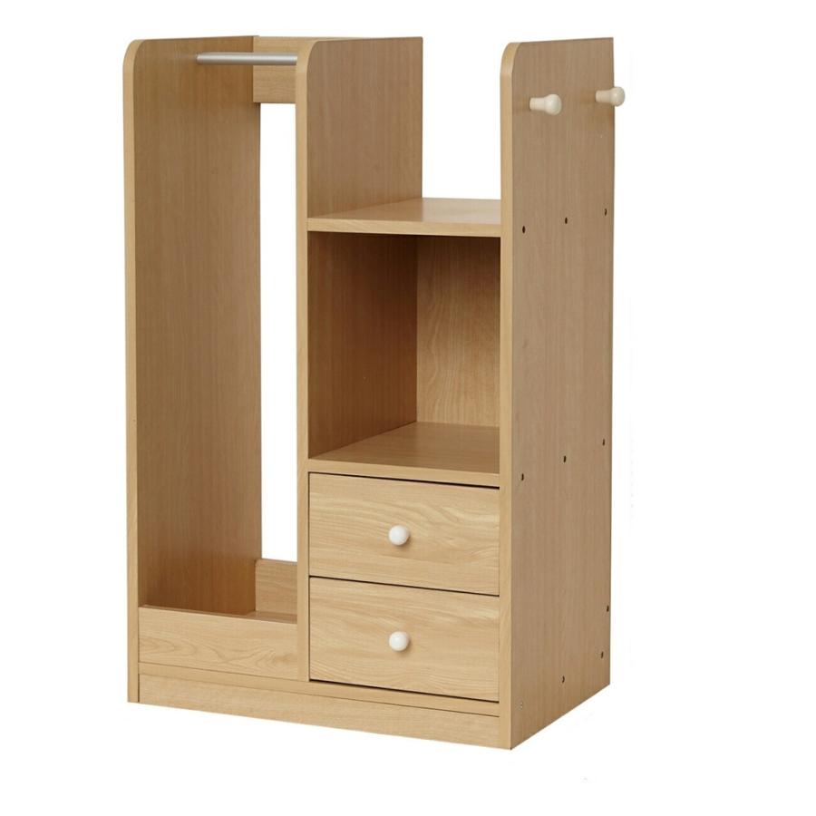 ランドセルハンガーラック ナチュラル 幅60cm ランドセルラック キャスター付き スリム 本棚 こども キッズ 整理整頓 収納ワゴン リビング おかたづけラック | 