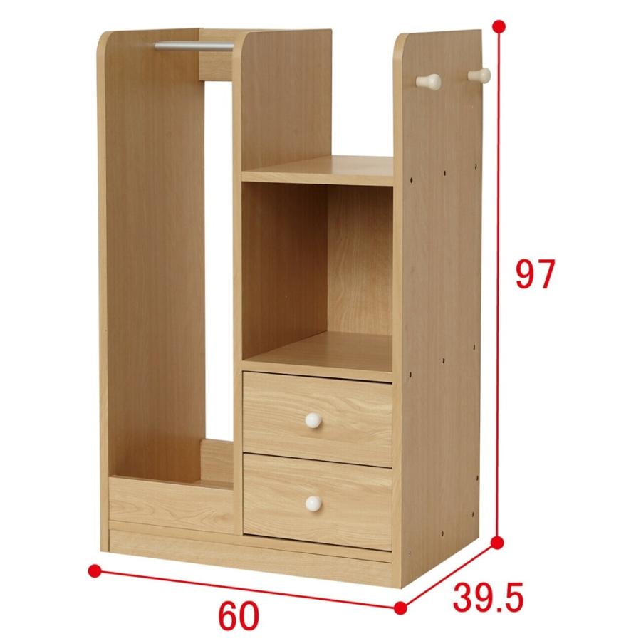 ランドセルハンガーラック ナチュラル 幅60cm ランドセルラック キャスター付き スリム 本棚 こども キッズ 整理整頓 収納ワゴン リビング おかたづけラック |  | 01