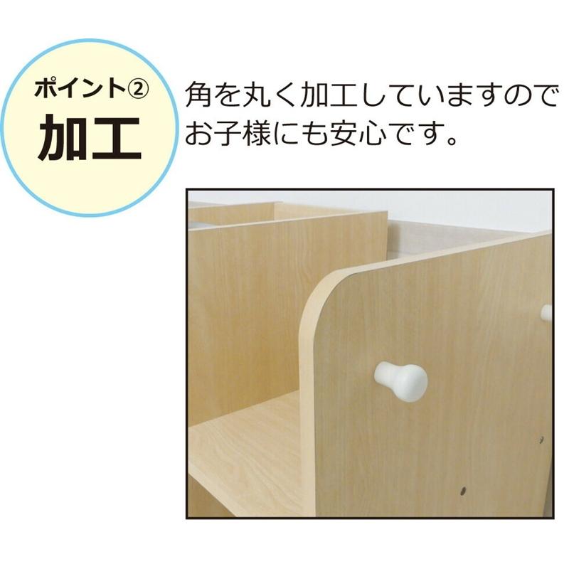 ランドセルハンガーラック ナチュラル 幅60cm ランドセルラック キャスター付き スリム 本棚 こども キッズ 整理整頓 収納ワゴン リビング おかたづけラック |  | 03