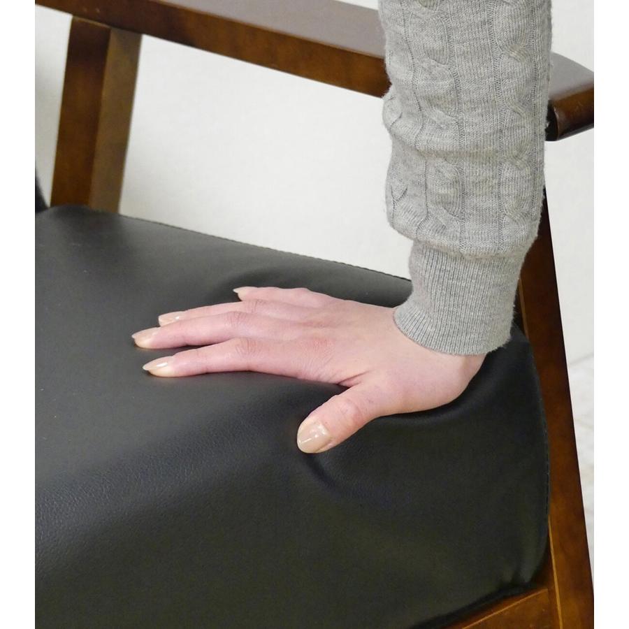 2Pソファ オスロ ブラック 2人掛け おしゃれ シンプル 北欧 木目 木肘ソファー いす チェアー 椅子 コンパクト 2人がけ 高級感 リビング ダイニング 合皮 レザー |  | 03