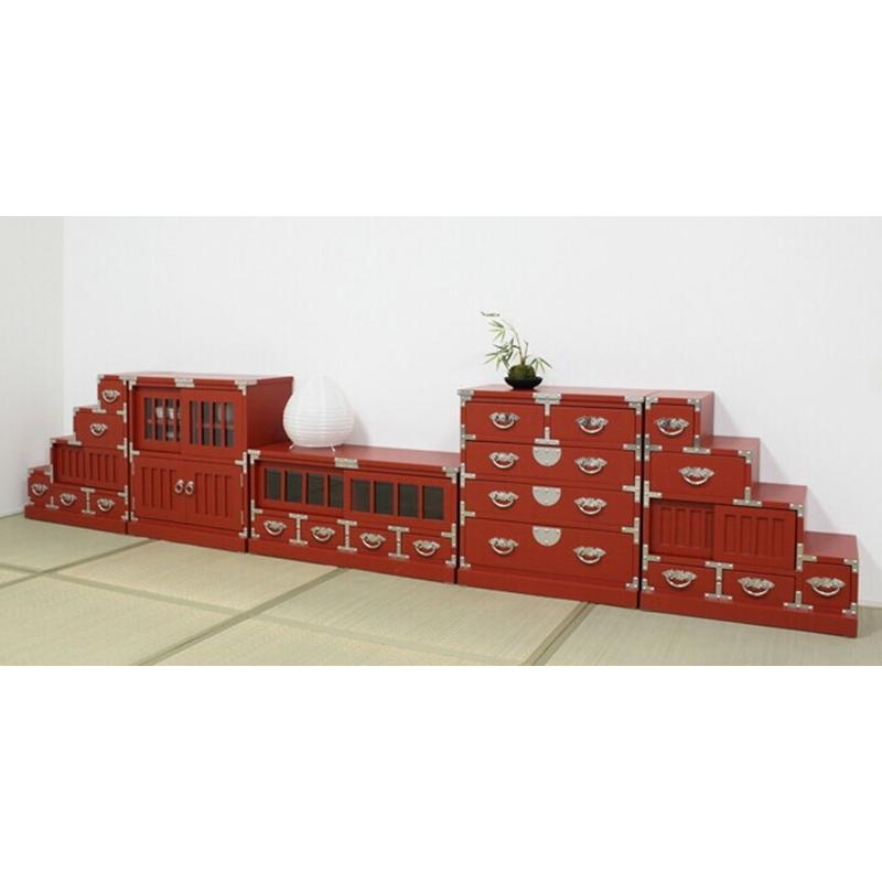 朱雀 水屋 完成品 キャビネット 和モダン アンティーク おしゃれ 和室 民芸調デザイン 箪笥 民芸家具 リビング 収納棚 小物収納 水屋箪笥 |  | 03