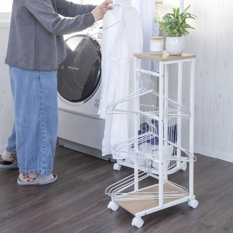 ハンガー収納ラック ハンガーをまとめてきれいに収納 省スペース ストレージ スリム コンパクト |  | 01