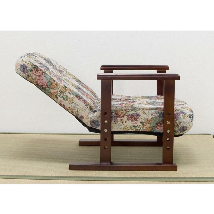 リクライニングお座敷座椅子 4段階高さ調整 和風 コンパクト おしゃれ 1人掛け  ギフト プレゼント 座いす いす イス チェア 椅子 |  | 07