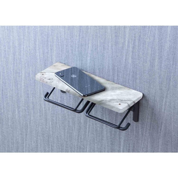 トイレットペーパーホルダー大理石タイプ ダブルタイプ トイレットペーパー 壁掛け ヴィンテージ 棚付き |  | 01