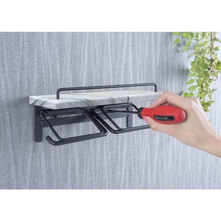 トイレットペーパーホルダー大理石タイプ ダブルタイプ トイレットペーパー 壁掛け ヴィンテージ 棚付き |  | 08