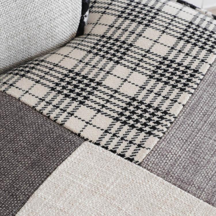 パッチワークデザインチェアー ライトグレー コンパクト パッチワーク カフェチェア 椅子 イス チェアー 書斎 ダイニングチェアー シンプル 北欧 高級感 |  | 03