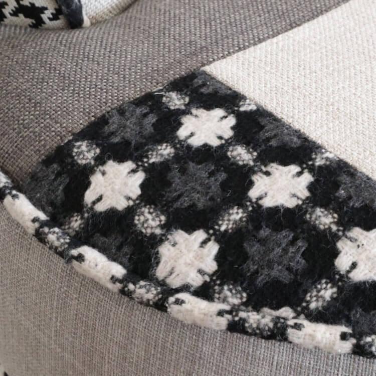 パッチワークデザインチェアー ライトグレー コンパクト パッチワーク カフェチェア 椅子 イス チェアー 書斎 ダイニングチェアー シンプル 北欧 高級感 |  | 04