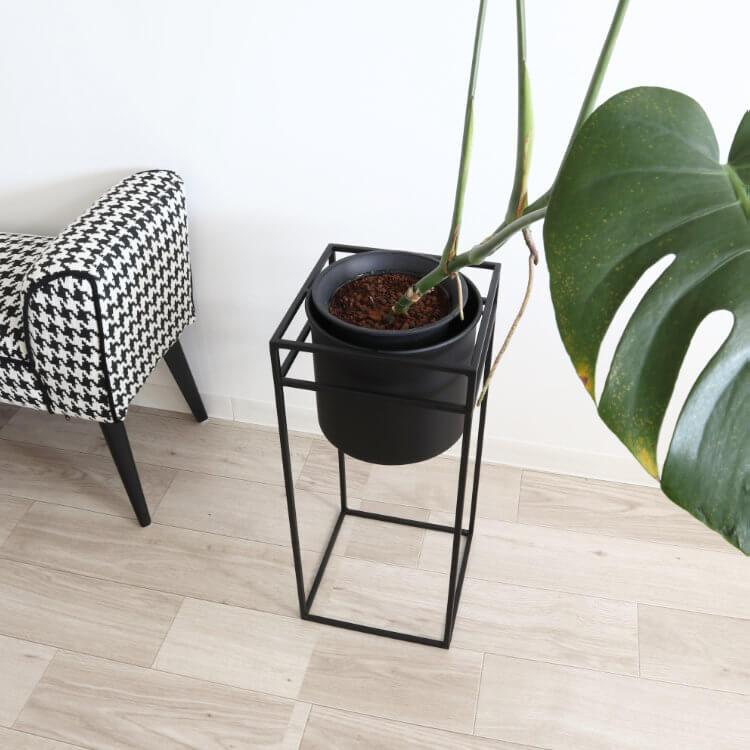 スクエアアイアンスタンドプランター 鉢カバー  スタンド型 フラワースタンド 屋外 植木鉢置き 鉢スタンド 観葉植物 エレガント |  | 07