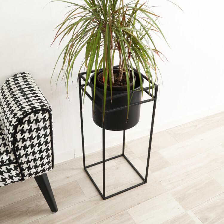 スクエアアイアンスタンドプランター 鉢カバー  スタンド型 フラワースタンド 屋外 植木鉢置き 鉢スタンド 観葉植物 エレガント |  | 09