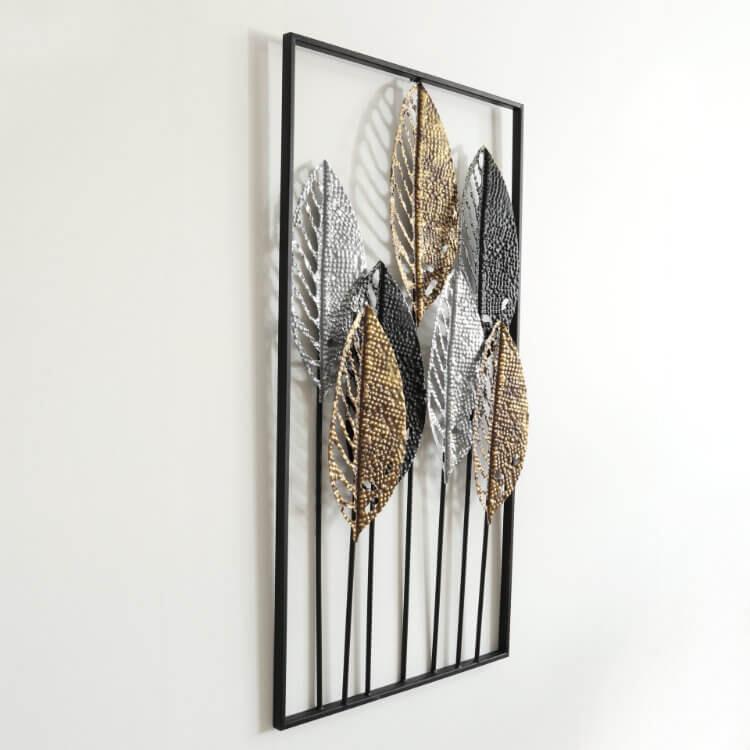 ウォールアートパネル 壁掛け 壁飾り 3カラーリーフ ウォールデコレーション アイアン インテリア おしゃれ モダン オブジェ アンティーク エレガント |  | 01