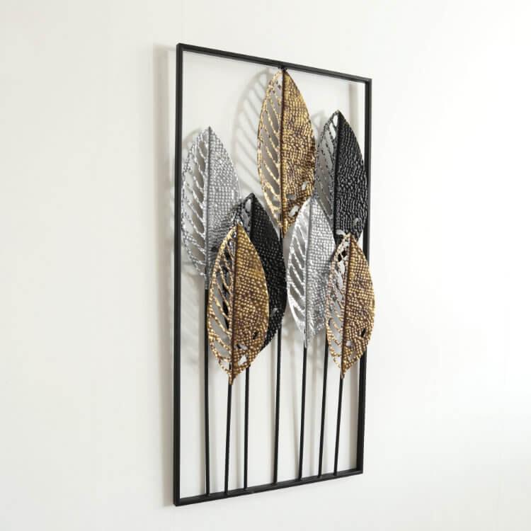 ウォールアートパネル 壁掛け 壁飾り 3カラーリーフ ウォールデコレーション アイアン インテリア おしゃれ モダン オブジェ アンティーク エレガント |  | 02