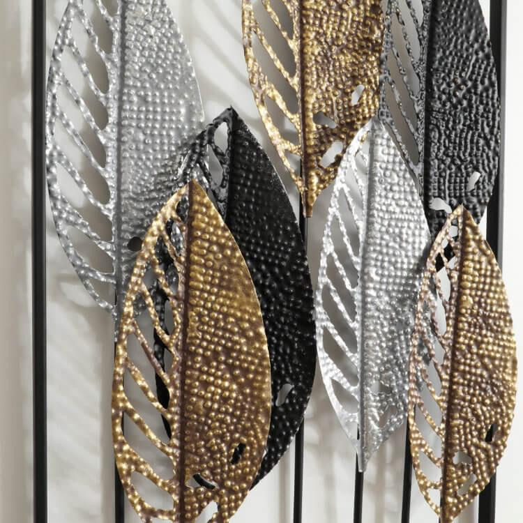 ウォールアートパネル 壁掛け 壁飾り 3カラーリーフ ウォールデコレーション アイアン インテリア おしゃれ モダン オブジェ アンティーク エレガント |  | 03