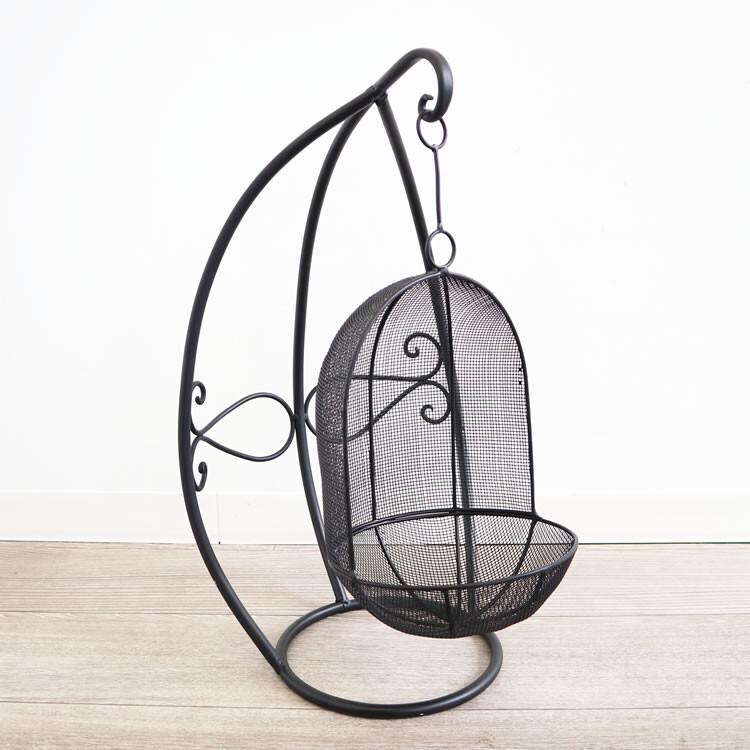 インテリア、エクステリア兼用 ハンギングプランターL ブラック 鉢カバー インテリア エレガント ガーデニング お花 観葉植物 おしゃれ | 