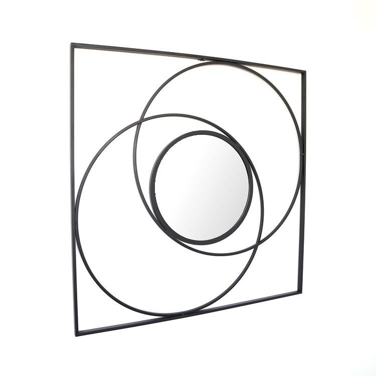モダンテイスト アイアンウォールデコミラー 鏡 壁飾り 壁掛け 玄関 リビング アンティーク レトロ モダン |  | 01
