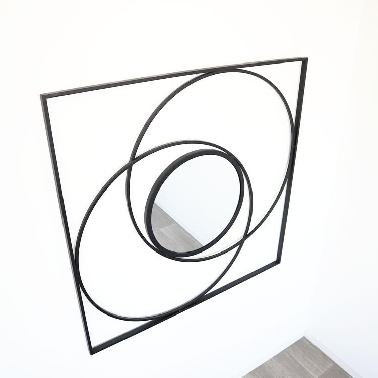 モダンテイスト アイアンウォールデコミラー 鏡 壁飾り 壁掛け 玄関 リビング アンティーク レトロ モダン |  | 02