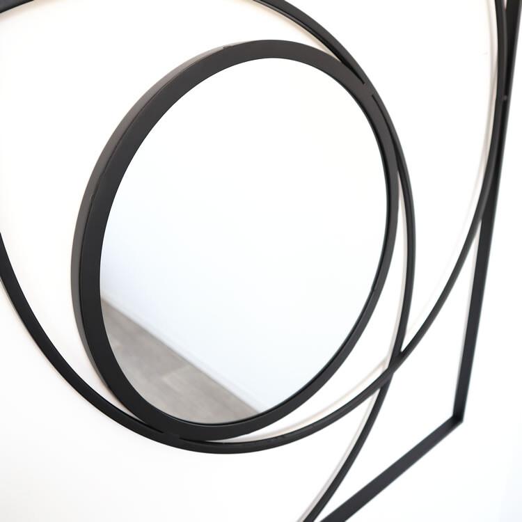 モダンテイスト アイアンウォールデコミラー 鏡 壁飾り 壁掛け 玄関 リビング アンティーク レトロ モダン |  | 03