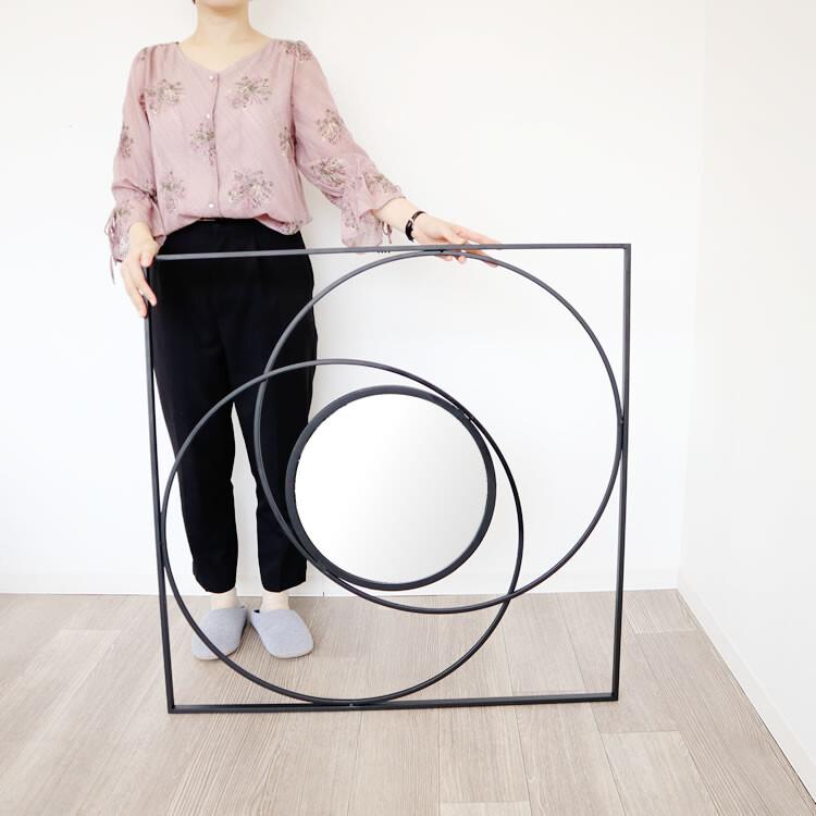 モダンテイスト アイアンウォールデコミラー 鏡 壁飾り 壁掛け 玄関 リビング アンティーク レトロ モダン |  | 07